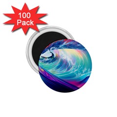 Waves Ocean Sea Tsunami Nautical Nature Water 1 75  Magnets (100 Pack)  by Jancukart