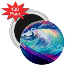 Waves Ocean Sea Tsunami Nautical Nature Water 2 25  Magnets (100 Pack)  by Jancukart