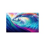 Waves Ocean Sea Tsunami Nautical Nature Water Sticker (Rectangular) Front