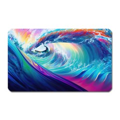 Waves Ocean Sea Tsunami Nautical Nature Water Magnet (rectangular) by Jancukart