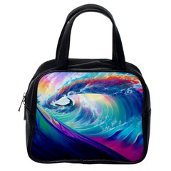 Waves Ocean Sea Tsunami Nautical Nature Water Classic Handbag (one Side) by Jancukart