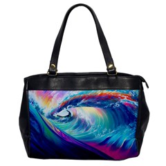 Waves Ocean Sea Tsunami Nautical Nature Water Oversize Office Handbag by Jancukart