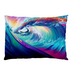 Waves Ocean Sea Tsunami Nautical Nature Water Pillow Case (two Sides) by Jancukart