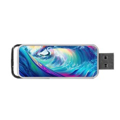 Waves Ocean Sea Tsunami Nautical Nature Water Portable Usb Flash (two Sides)