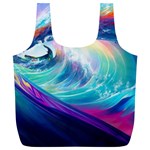 Waves Ocean Sea Tsunami Nautical Nature Water Full Print Recycle Bag (XL) Front