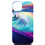 Waves Ocean Sea Tsunami Nautical Nature Water iPhone 14 Plus Black UV Print Case Front