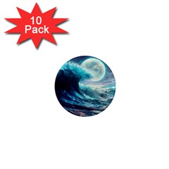 Tsunami Waves Ocean Sea Nautical Nature Water 4 1  Mini Magnet (10 Pack) 