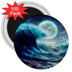 Tsunami Waves Ocean Sea Nautical Nature Water 4 3  Magnets (100 Pack) by Jancukart