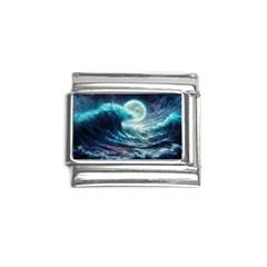 Tsunami Waves Ocean Sea Nautical Nature Water 4 Italian Charm (9mm) by Jancukart