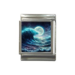 Tsunami Waves Ocean Sea Nautical Nature Water 4 Italian Charm (13mm) by Jancukart