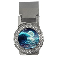 Tsunami Waves Ocean Sea Nautical Nature Water 4 Money Clips (cz)  by Jancukart