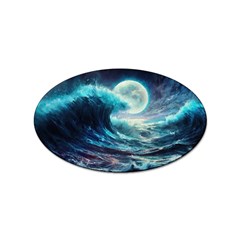 Tsunami Waves Ocean Sea Nautical Nature Water 4 Sticker Oval (100 Pack) by Jancukart