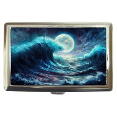 Tsunami Waves Ocean Sea Nautical Nature Water 4 Cigarette Money Case