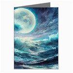 Tsunami Waves Ocean Sea Nautical Nature Water 4 Greeting Cards (Pkg of 8) Left