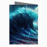 Tsunami Waves Ocean Sea Nautical Nature Water 4 Greeting Cards (Pkg of 8) Right