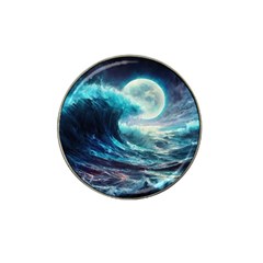 Tsunami Waves Ocean Sea Nautical Nature Water 4 Hat Clip Ball Marker by Jancukart