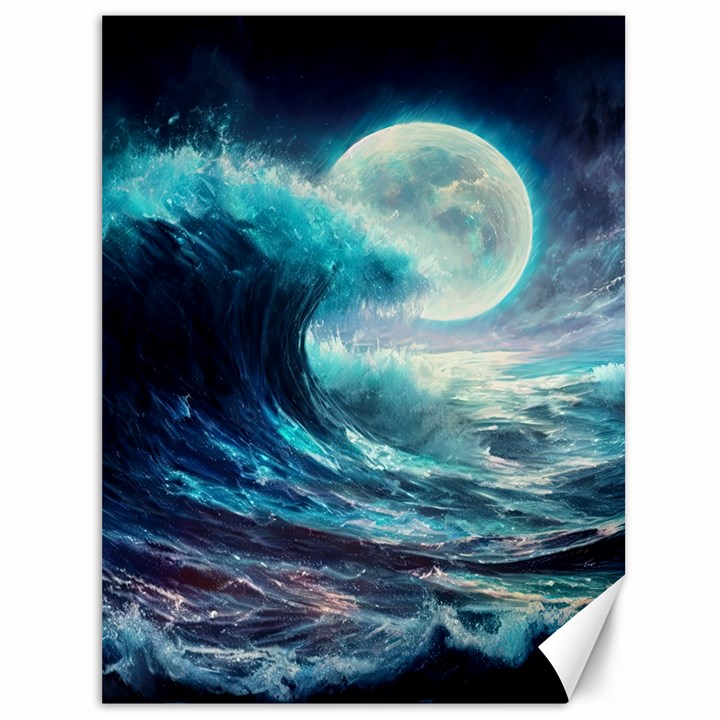 Tsunami Waves Ocean Sea Nautical Nature Water 4 Canvas 36  x 48 