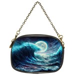 Tsunami Waves Ocean Sea Nautical Nature Water 4 Chain Purse (One Side) Front