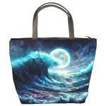 Tsunami Waves Ocean Sea Nautical Nature Water 4 Bucket Bag Back