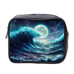 Tsunami Waves Ocean Sea Nautical Nature Water 4 Mini Toiletries Bag (two Sides) by Jancukart