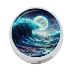 Tsunami Waves Ocean Sea Nautical Nature Water 4 4-port Usb Hub (two Sides) by Jancukart