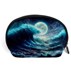 Tsunami Waves Ocean Sea Nautical Nature Water 4 Accessory Pouch (large)