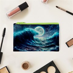 Tsunami Waves Ocean Sea Nautical Nature Water 4 Cosmetic Bag (xs) by Jancukart