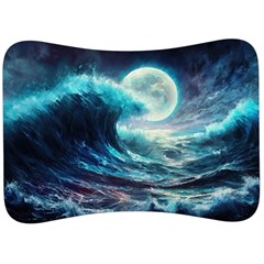 Tsunami Waves Ocean Sea Nautical Nature Water 4 Velour Seat Head Rest Cushion by Jancukart