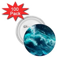 Thunderstorm Tsunami Tidal Wave Ocean Waves Sea 1 75  Buttons (100 Pack)  by Jancukart