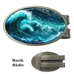 Thunderstorm Tsunami Tidal Wave Ocean Waves Sea Money Clips (Oval)  Front