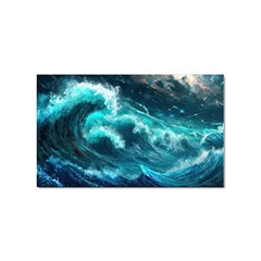 Thunderstorm Tsunami Tidal Wave Ocean Waves Sea Sticker (rectangular) by Jancukart