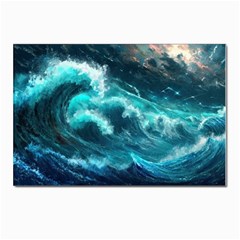 Thunderstorm Tsunami Tidal Wave Ocean Waves Sea Postcards 5  X 7  (pkg Of 10) by Jancukart