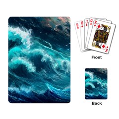 Thunderstorm Tsunami Tidal Wave Ocean Waves Sea Playing Cards Single Design (rectangle)