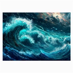 Thunderstorm Tsunami Tidal Wave Ocean Waves Sea Large Glasses Cloth (2 Sides)