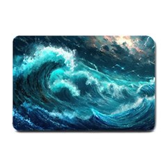 Thunderstorm Tsunami Tidal Wave Ocean Waves Sea Small Doormat by Jancukart