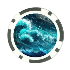 Thunderstorm Tsunami Tidal Wave Ocean Waves Sea Poker Chip Card Guard