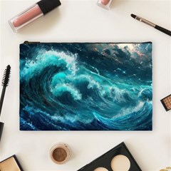 Thunderstorm Tsunami Tidal Wave Ocean Waves Sea Cosmetic Bag (large) by Jancukart