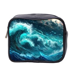 Thunderstorm Tsunami Tidal Wave Ocean Waves Sea Mini Toiletries Bag (two Sides) by Jancukart