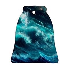 Thunderstorm Tsunami Tidal Wave Ocean Waves Sea Ornament (bell) by Jancukart