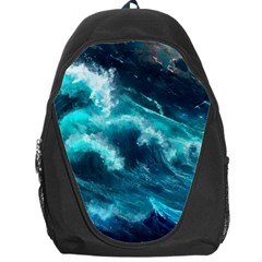 Thunderstorm Tsunami Tidal Wave Ocean Waves Sea Backpack Bag by Jancukart