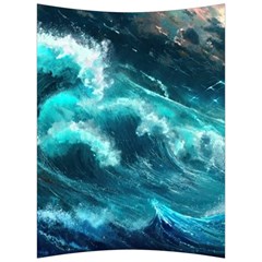 Thunderstorm Tsunami Tidal Wave Ocean Waves Sea Back Support Cushion by Jancukart