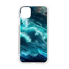 Thunderstorm Tsunami Tidal Wave Ocean Waves Sea Iphone 11 Tpu Uv Print Case by Jancukart