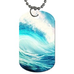 Tsunami Waves Ocean Sea Nautical Nature Water 8 Dog Tag (two Sides) by Jancukart