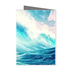 Tsunami Waves Ocean Sea Nautical Nature Water 8 Mini Greeting Cards (pkg Of 8) by Jancukart