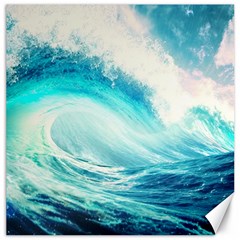 Tsunami Waves Ocean Sea Nautical Nature Water 8 Canvas 16  X 16  by Jancukart