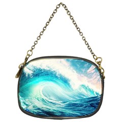 Tsunami Waves Ocean Sea Nautical Nature Water 8 Chain Purse (one Side)