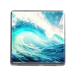 Tsunami Waves Ocean Sea Nautical Nature Water 8 Memory Card Reader (square 5 Slot)