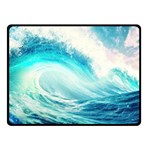 Tsunami Waves Ocean Sea Nautical Nature Water 8 Fleece Blanket (Small) 50 x40  Blanket Front