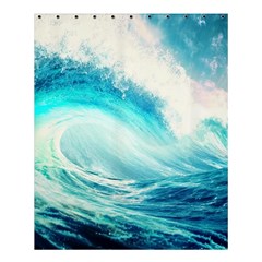 Tsunami Waves Ocean Sea Nautical Nature Water 8 Shower Curtain 60  X 72  (medium)  by Jancukart