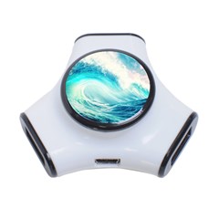 Tsunami Waves Ocean Sea Nautical Nature Water 8 3-port Usb Hub